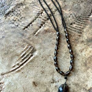 Vintage Smokey quartz Beaded Necklace